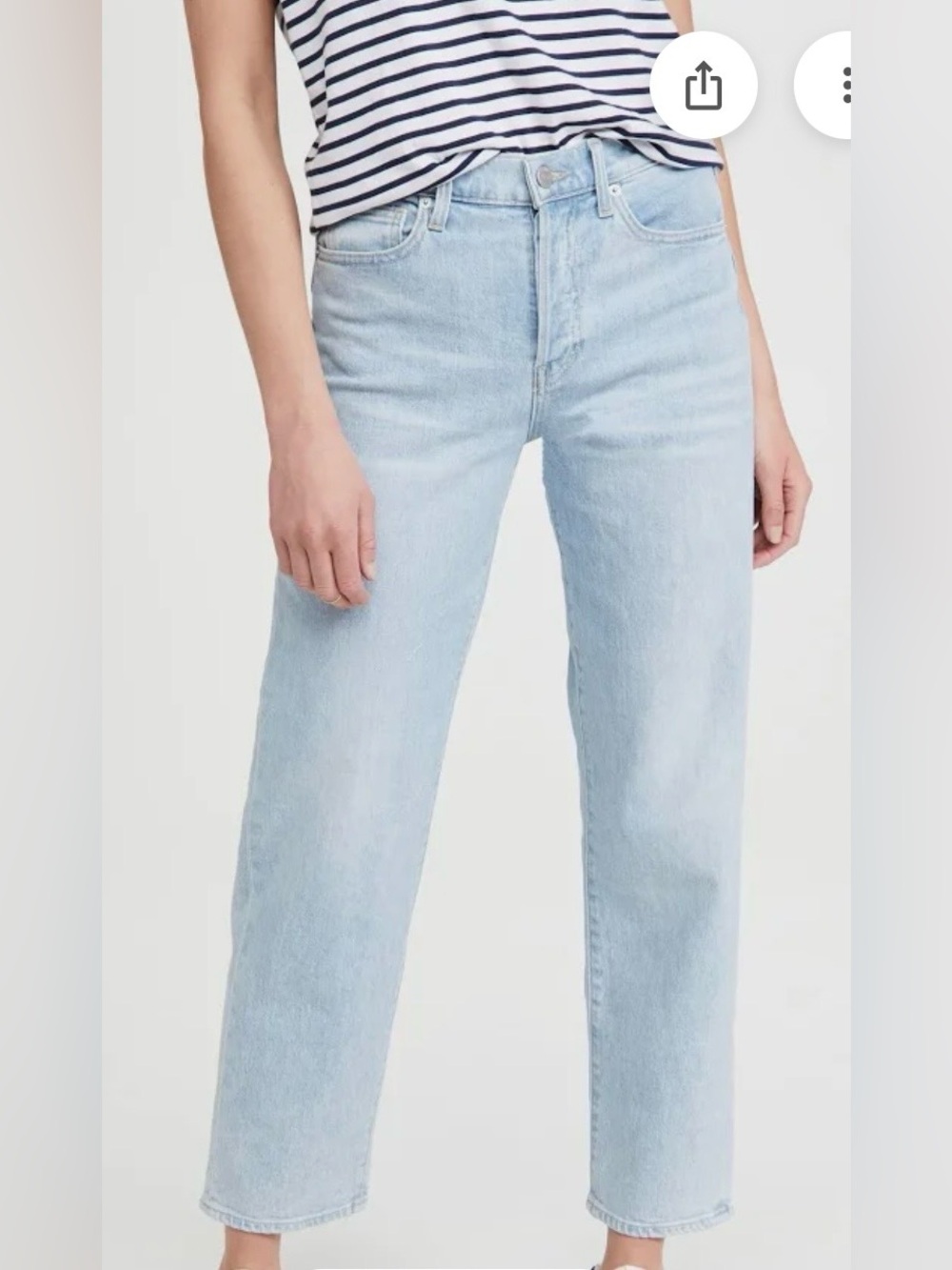 Veronica Beard Light Blue High-Rise Blake Classic Straight Jeans size 32